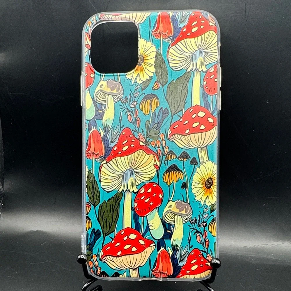 iPhone 11 case: Floral Mushroom- Multicolor